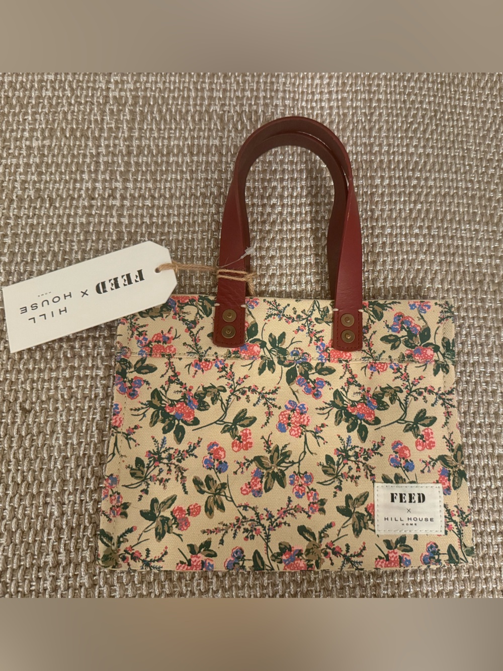 NWT Feed x Hill House Floral Canvas Tote Bag